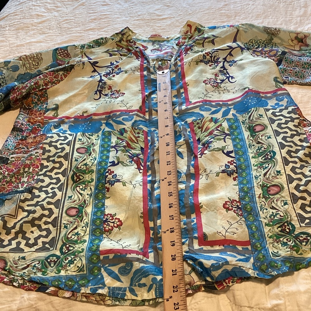 Johnny Was Floral Patterned Tunic Top M - Picture 9 of 12